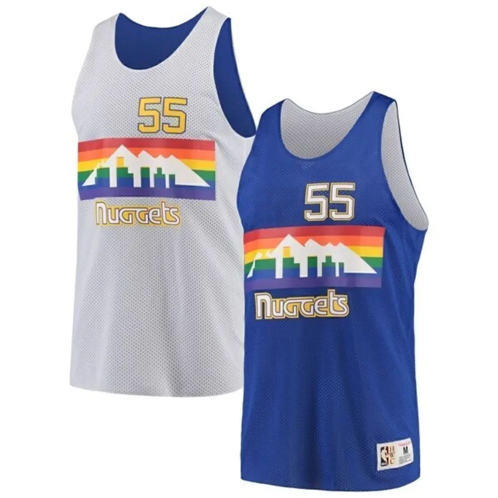 Men's Denver Nuggets Dikembe Mutombo Mitchell & Ness  Reversible Tank Medium